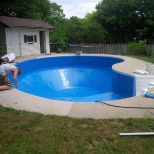Filling in in ground pool by Splashworks Pool & Spa